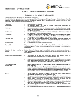 China Visa Invitation Letter