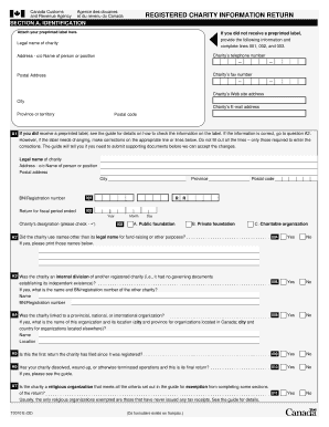 Canada Registered Charity Information Return