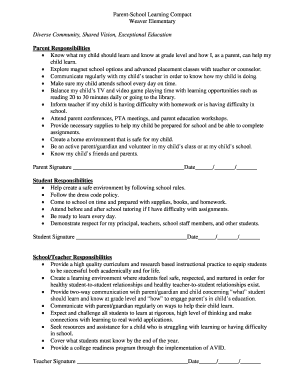 Parent-School Learning Compact
