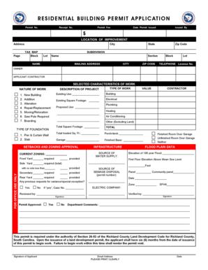 Residential Building Permit Application