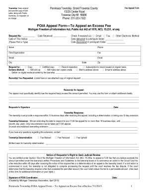 Michigan FOIA Appeal Form