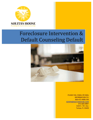 Foreclosure Intervention & Default Counseling Form