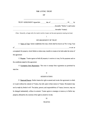 Living Trust Agreement