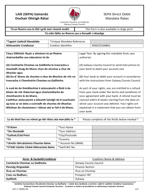 SEPA Direct Debit Mandate Form