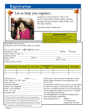 JCC Registration Form