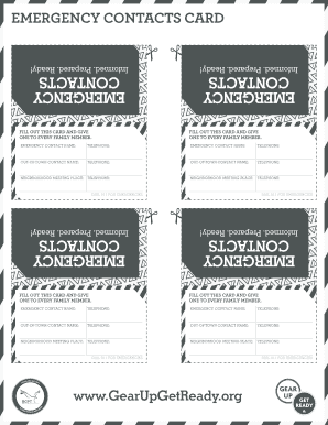 Emergency Contacts Card