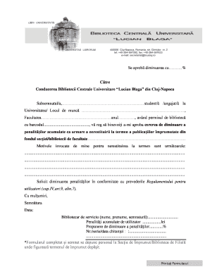 Library Fine Reduction Request