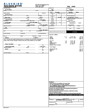 Rental Agreement Form RA-95102