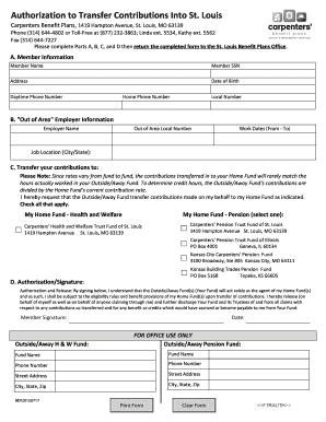 Authorization to Transfer Contributions