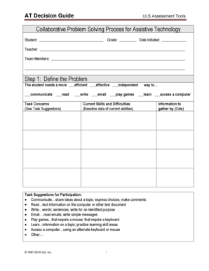 Collaborative Problem Solving Process for Assistive Technology