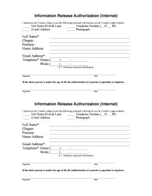 Information Release Authorization