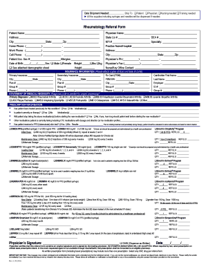 Rheumatology Referral Form