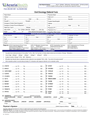 Oral Oncology Referral Form