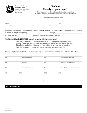 Community College of Aurora Student Personnel Office