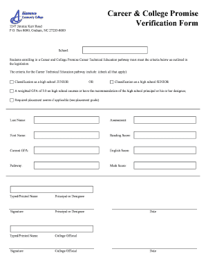 Career College Promise Verification Form