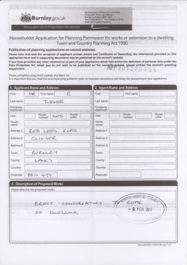 UK Householder Planning Application Form