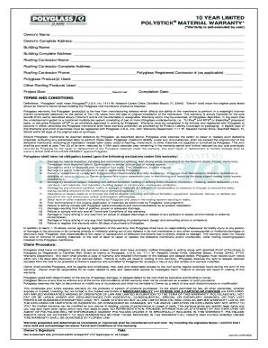 10 Year Polystick Material Warranty