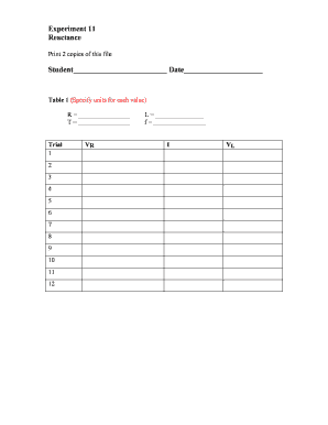 Reactance Experiment Form
