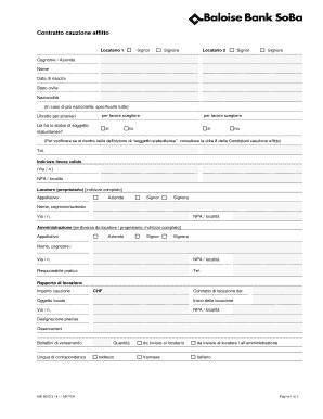 Contratto cauzione affitto
