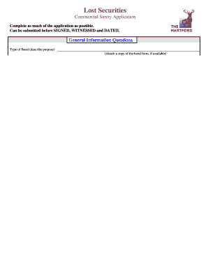 Commercial Surety Application