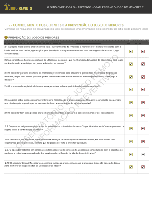 Lista de verificação de jogo responsável do BWIN Casino
