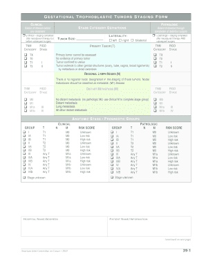 Gestational Trophoblastic Tumors Staging Form
