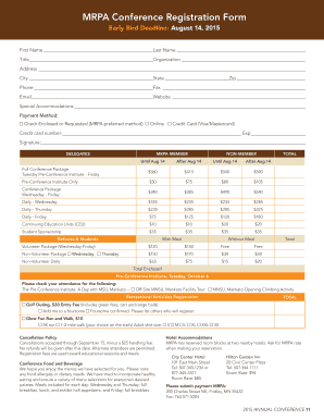 MRPA Conference Registration Form - mnrpa