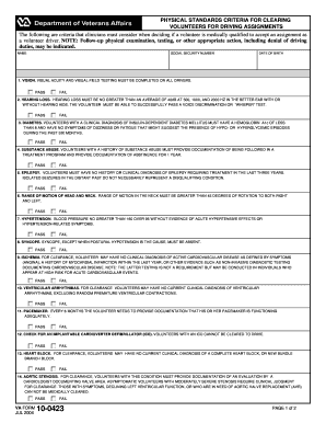 Volunteer Driver Medical Clearance Form