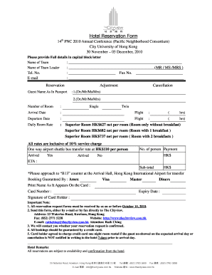 Hotel Reservation Form