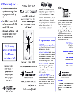Leukemia & Lymphoma Society Fundraising Registration Form