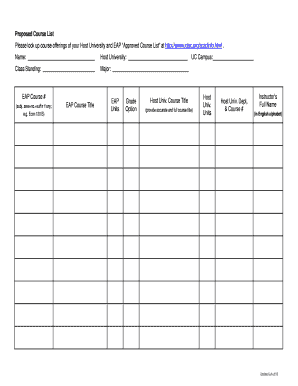 EAP Course Approval Form