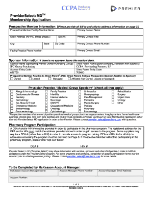ProviderSelect MD Membership Application