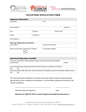 Volunteer Application Form