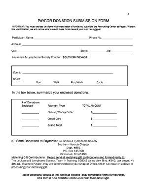 Paycor Donation Submission Form