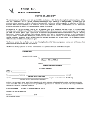 ADESA Power of Attorney