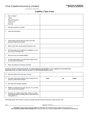 Liability Claim Form