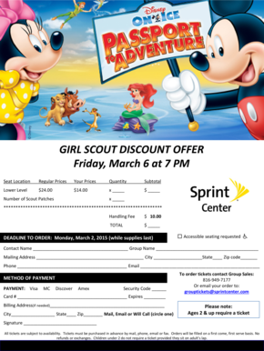 Group Ticket Order Form