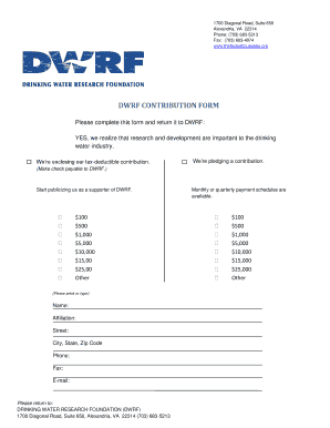 DWRF Contribution Form
