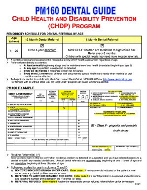 CHDP Dental Referral Form