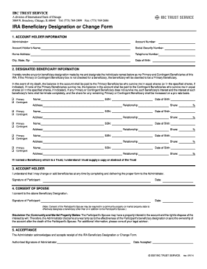 IRA Beneficiary Designation Form