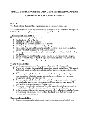 Field Trip Request Form