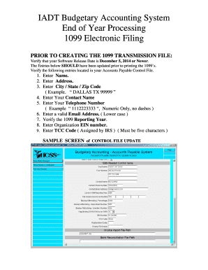 IRS 1099 Electronic Filing Instructions