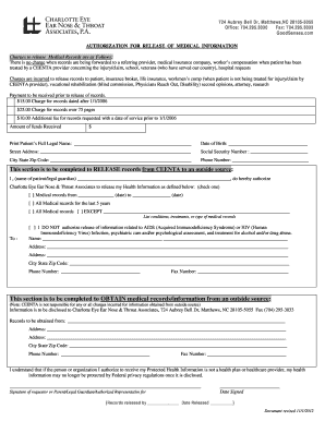 Authorization for Release of Medical Information