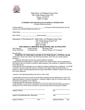 Authorization for Release of Medical Information