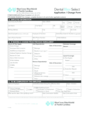 Dental Blue Select Enrollment Form