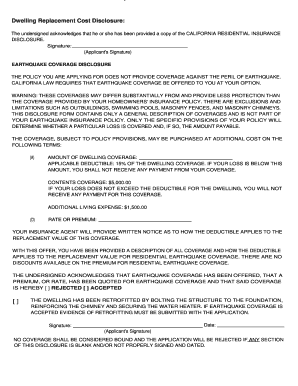 Topa Dwelling Fire Insurance Application