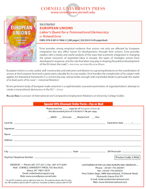 European Unions Book Order Form