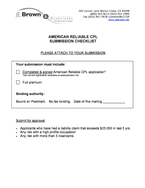 American Reliable CPL Application