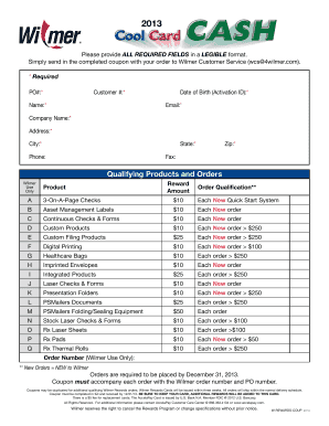 Wilmer Rewards Coupon