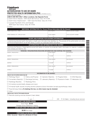 Authorization to Use or Share Protected Health Information